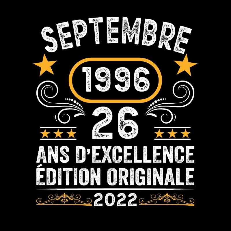 Septembre 1996 26 Ans Anniversaire Idée Cadeau