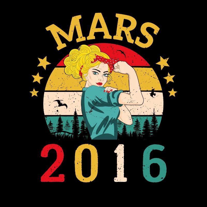 Mars 2016 Anniversaire Idée Cadeau Vintage 2016
