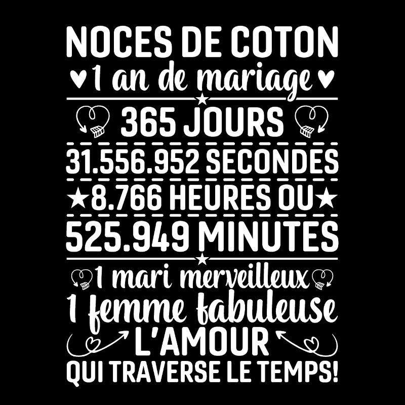 Noces De Coton 1 An De Mariage