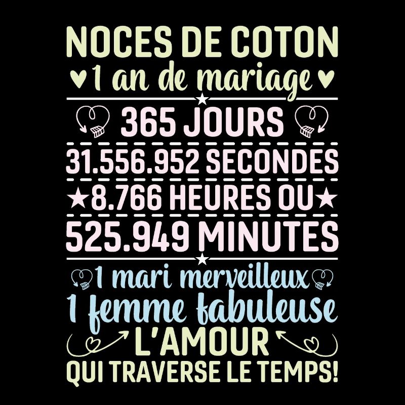 Noces De Coton 1 An De Mariage