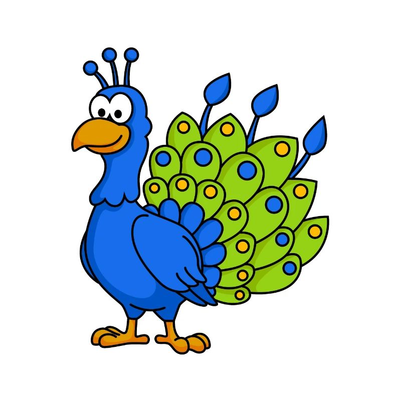 Pfau Comic Tier