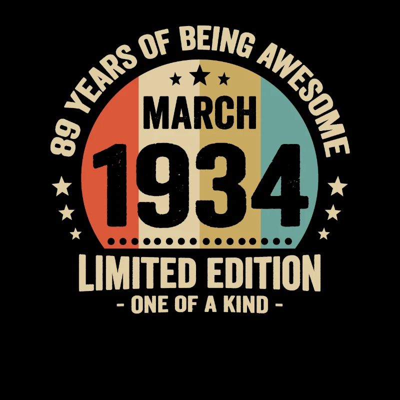 Anniversaire Vintage Idée Cadeau Mars 89