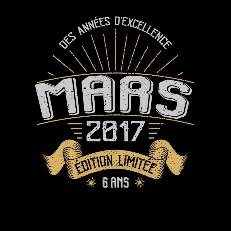 Mars 2017 6 Ans Anniversaire Vintage Idée Cadeau