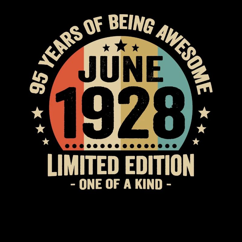 June 1928 95 years anniversary vintage gift idea