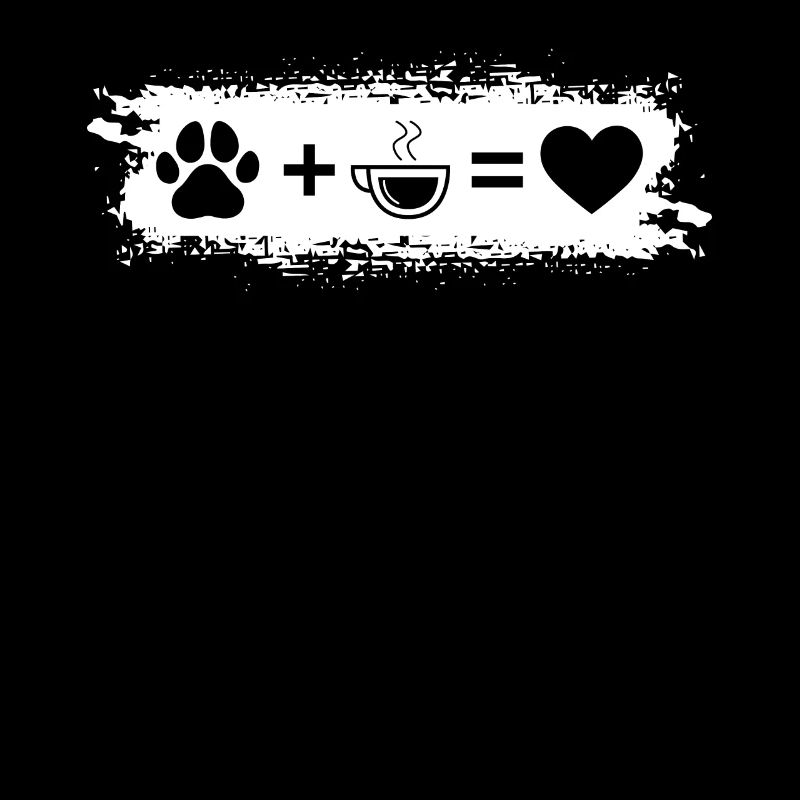 Grunge Rectangle - Coeur - Café - Patte de chien -