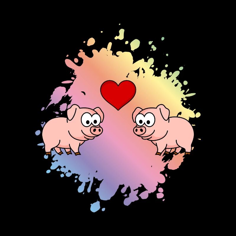Pig Comic Couple Love