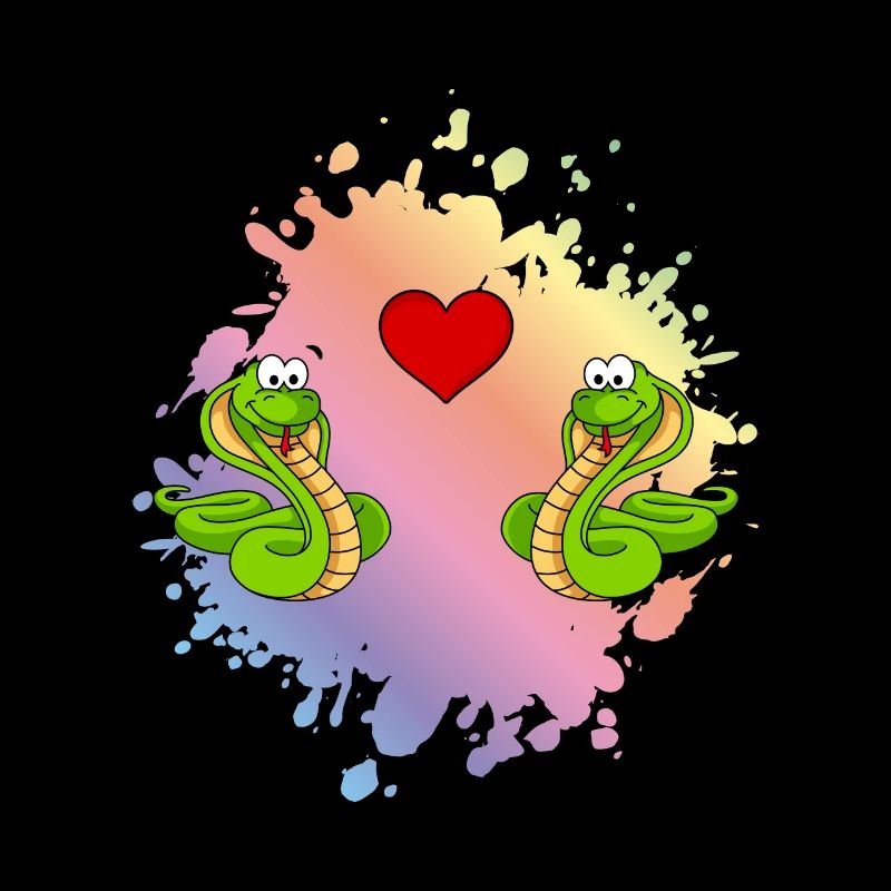 Schlange Kobra Comic Paar Liebe