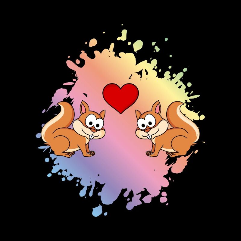 Squirrel Comic Couple Love