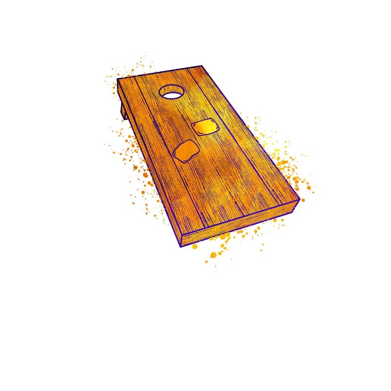 Planche de cornhole colorée
