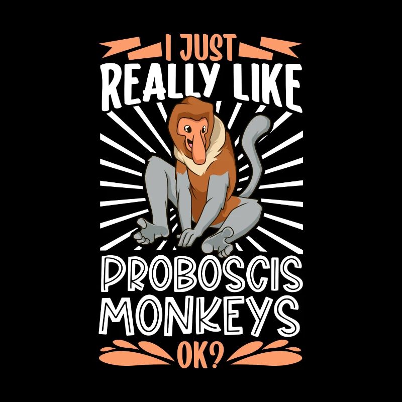 J’adore les singes proboscis - singe proboscis