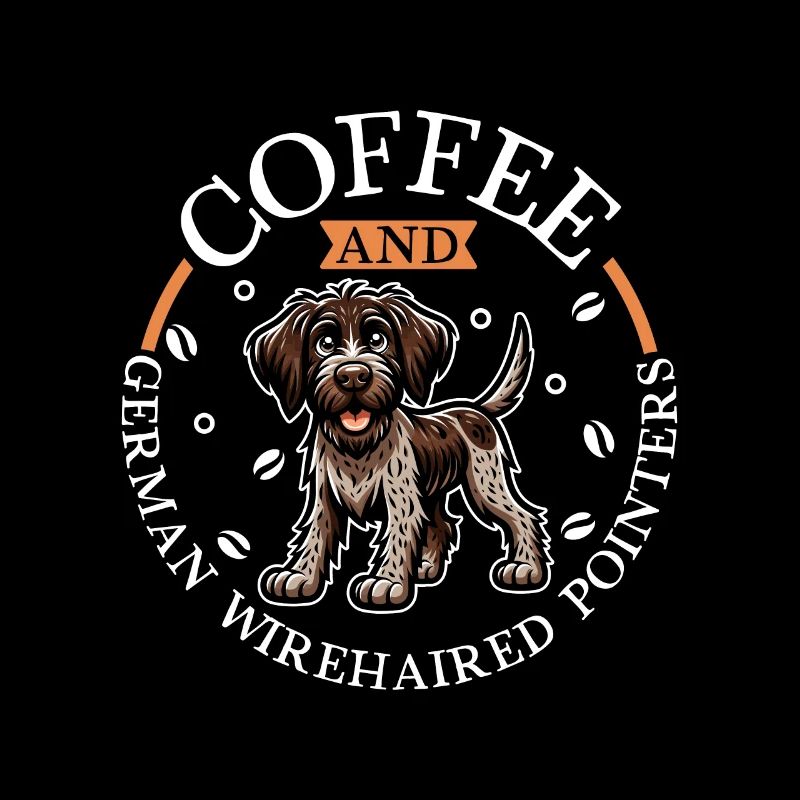 Kaffee und Deutsch Drahthaar