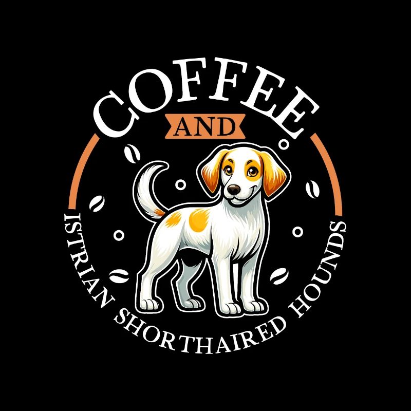 Coffee and short-haired Istrian hound