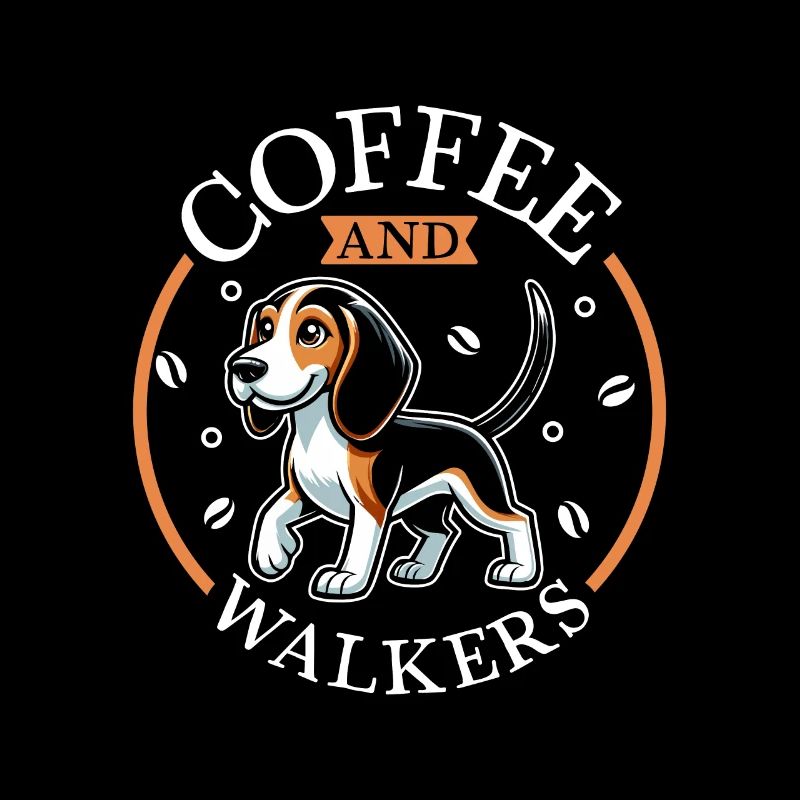 Café et arbre Walker Coonhound