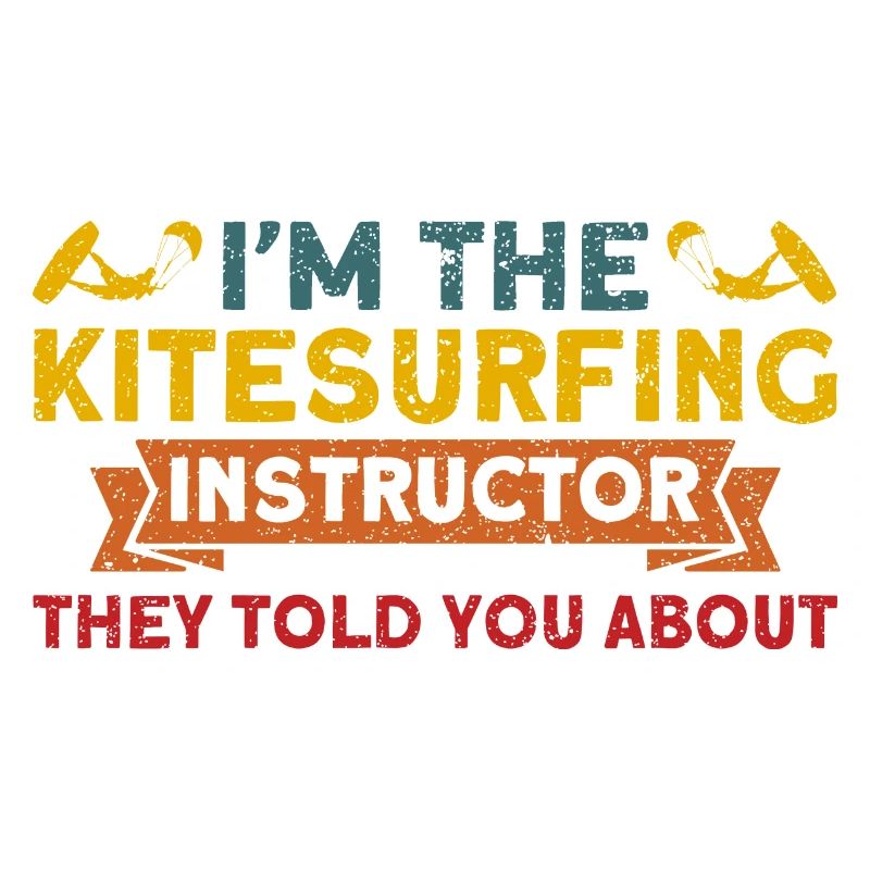 Kiteboarder Je suis l’instructeur de kitesurf