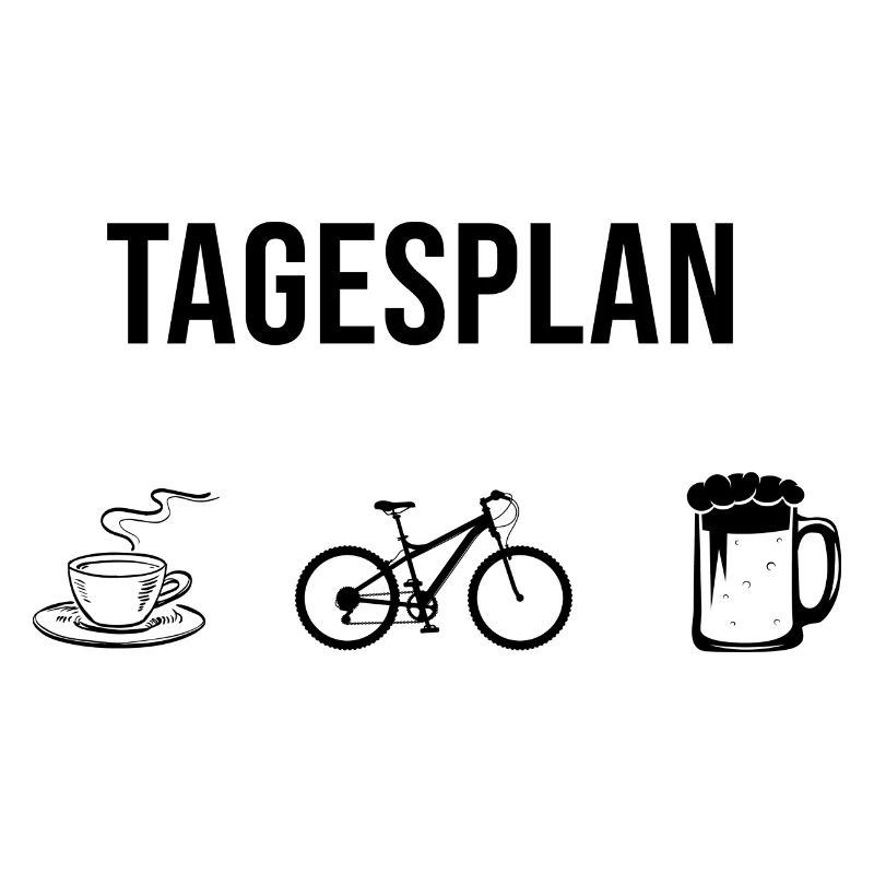 Tagsplan Kaffee, Fahrrad und Bier -