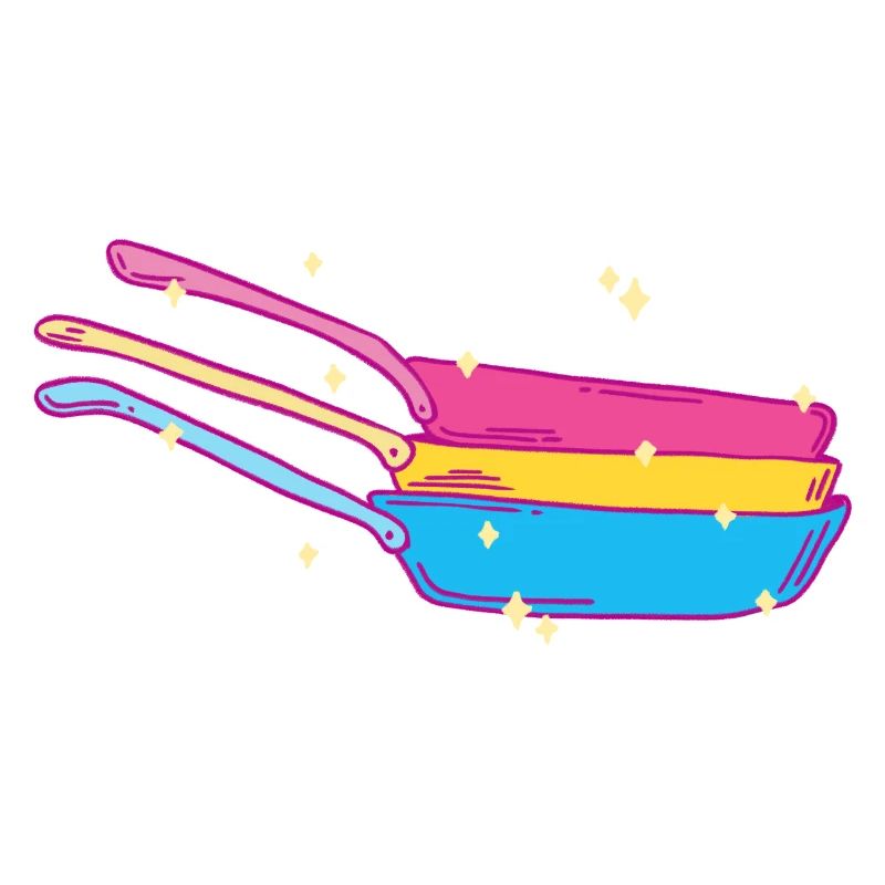 Kitchen pan stack Pansexual