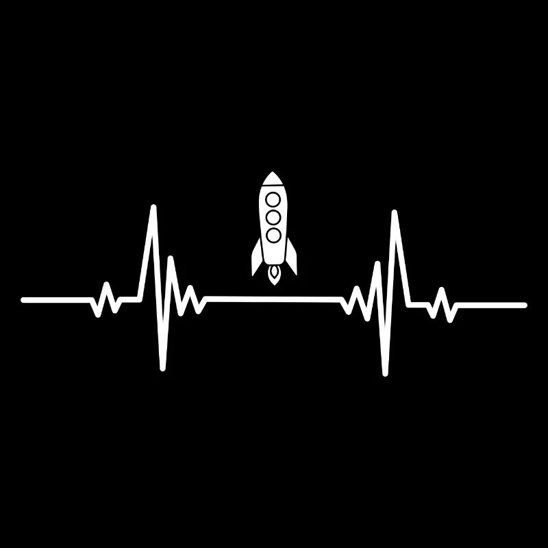 Heartbeat fat space rocket
