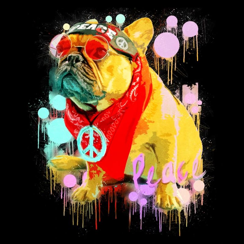 Bouledogue français avec lunettes de soleil