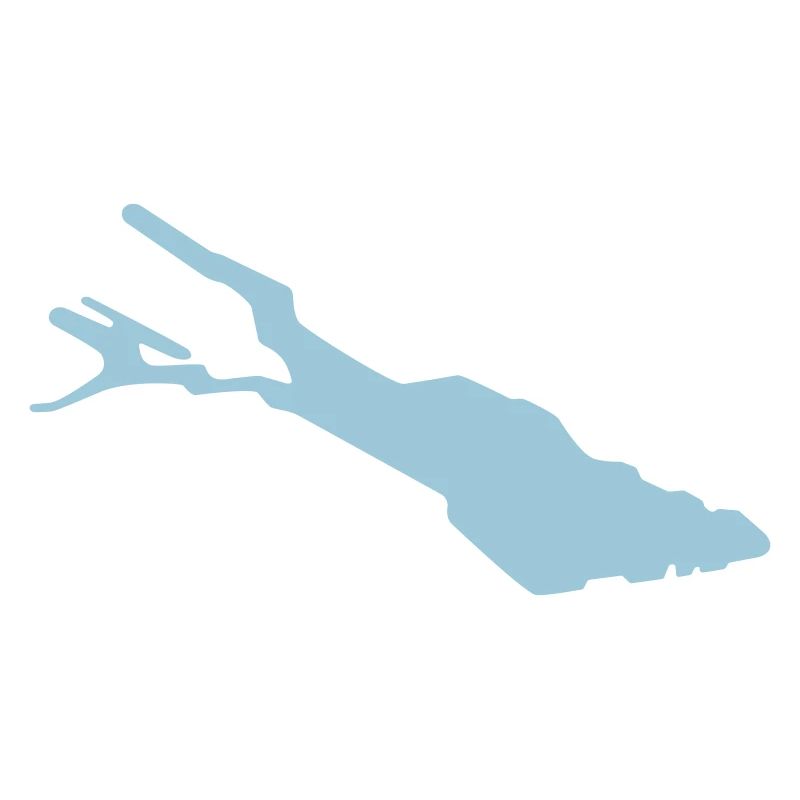 Silhouette de Bodensee – Contour du lac de Constance