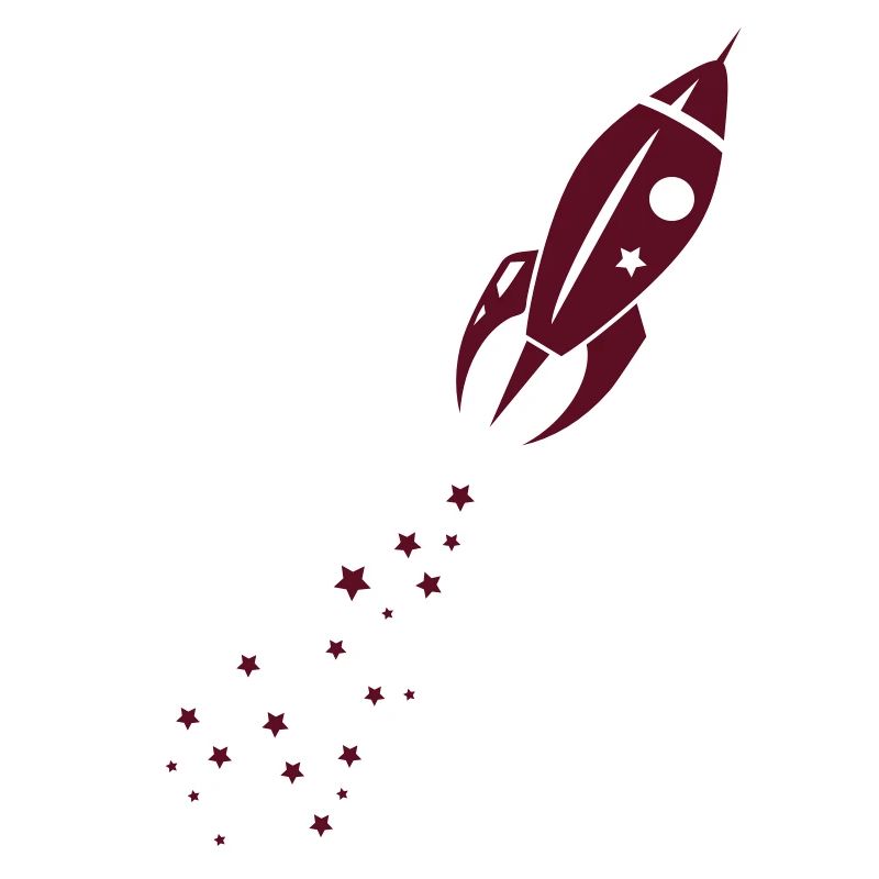 A rocket when departing