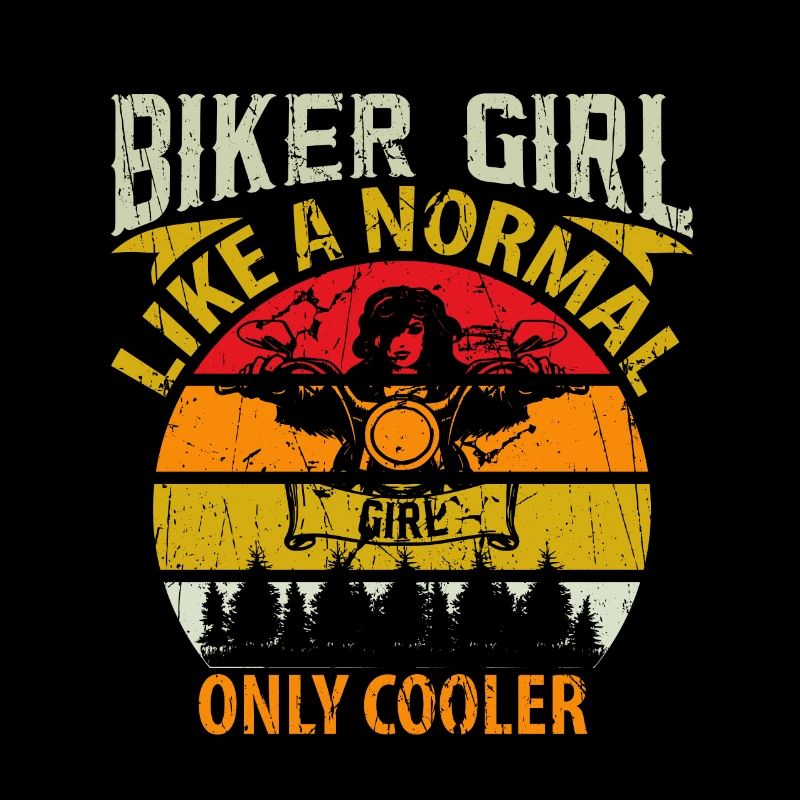 Bikermädchen wie ein normales Mädchen