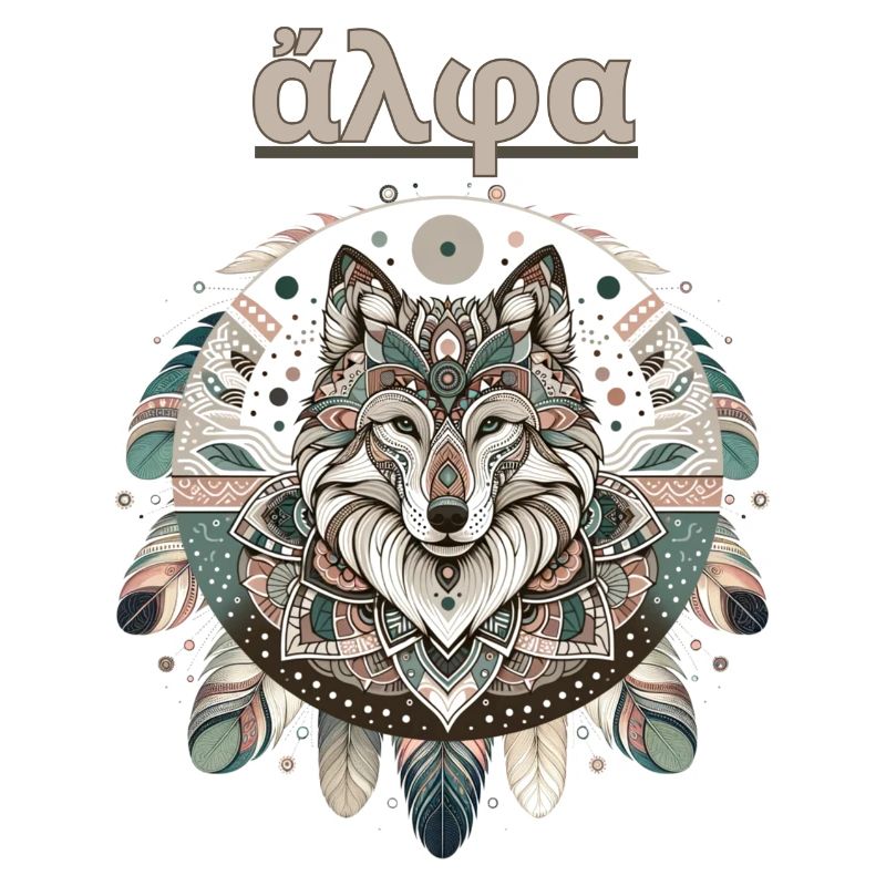 Alpha Wolve - Boho Mandala Design