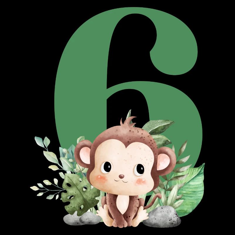 6th Birthday Safari Monkey