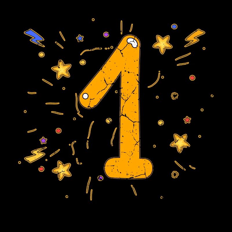 erster Geburtstag, 1. Geburtstag, Jahrestag 1, Eins
