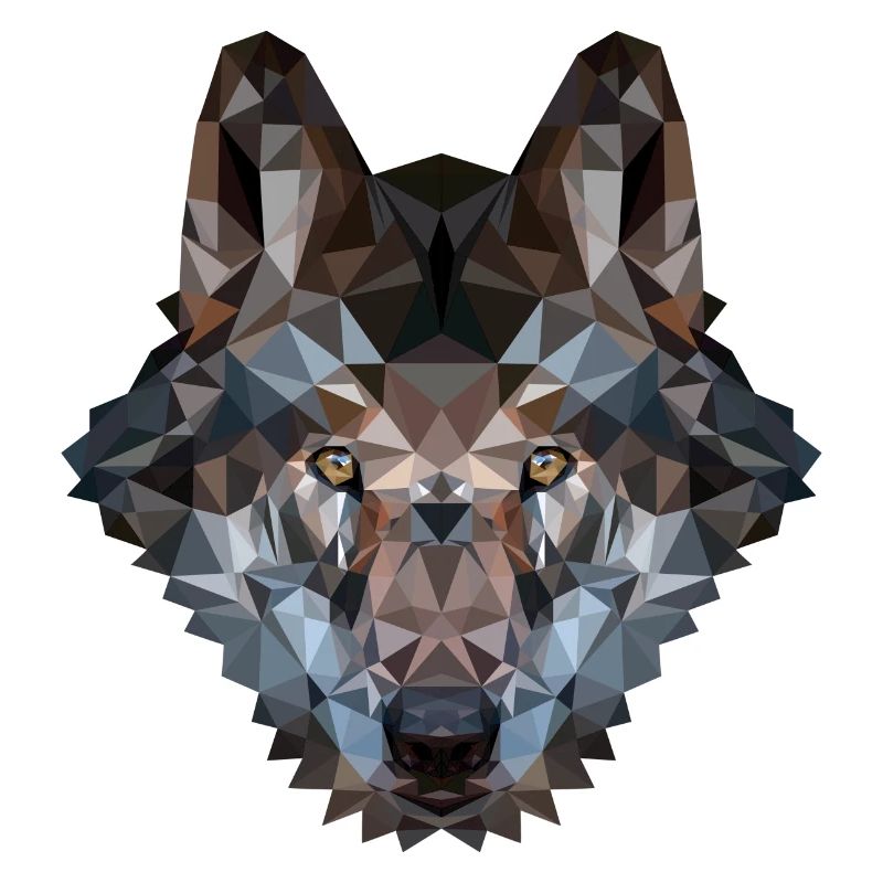 Wolf's Head | Polygon Wolf Head | Wolf geometrical