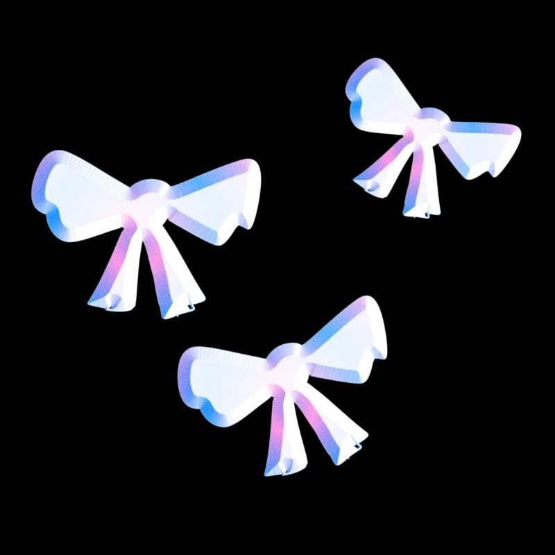 loop symbol fly pattern glitter three