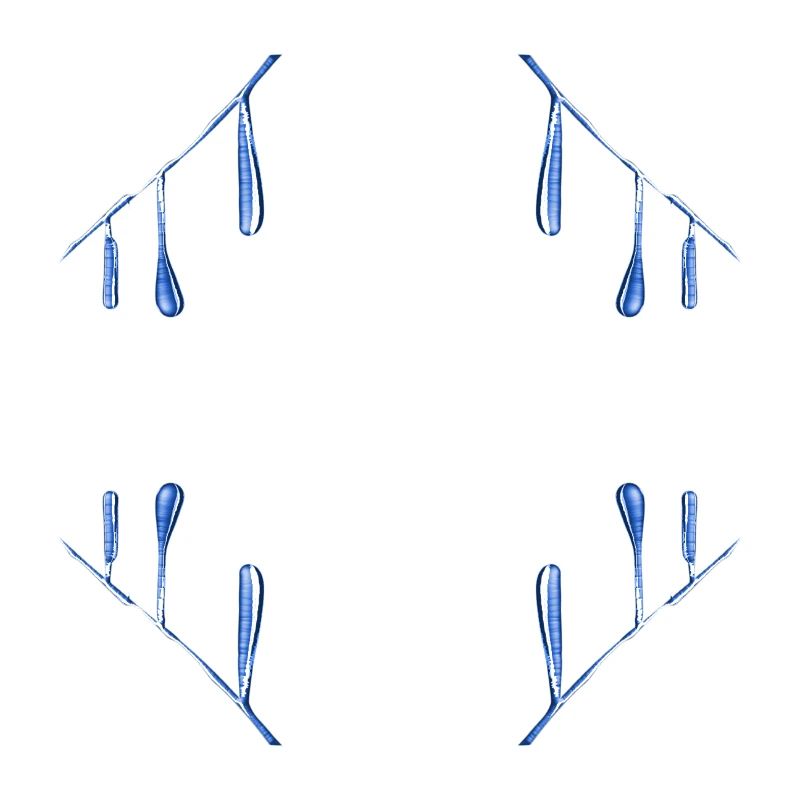 blue pattern drop
