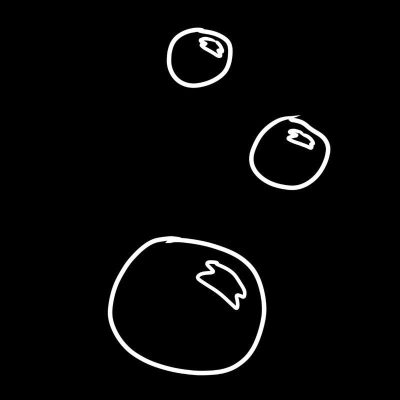 Soap bubbles forming circles