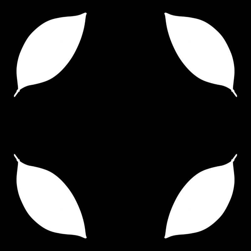 Leaf Frame Shape Four Leaves Natural Green