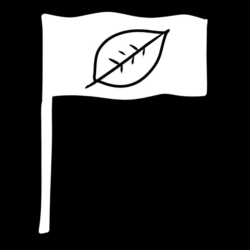 Symbole Drapeau Bar Feuille Nature