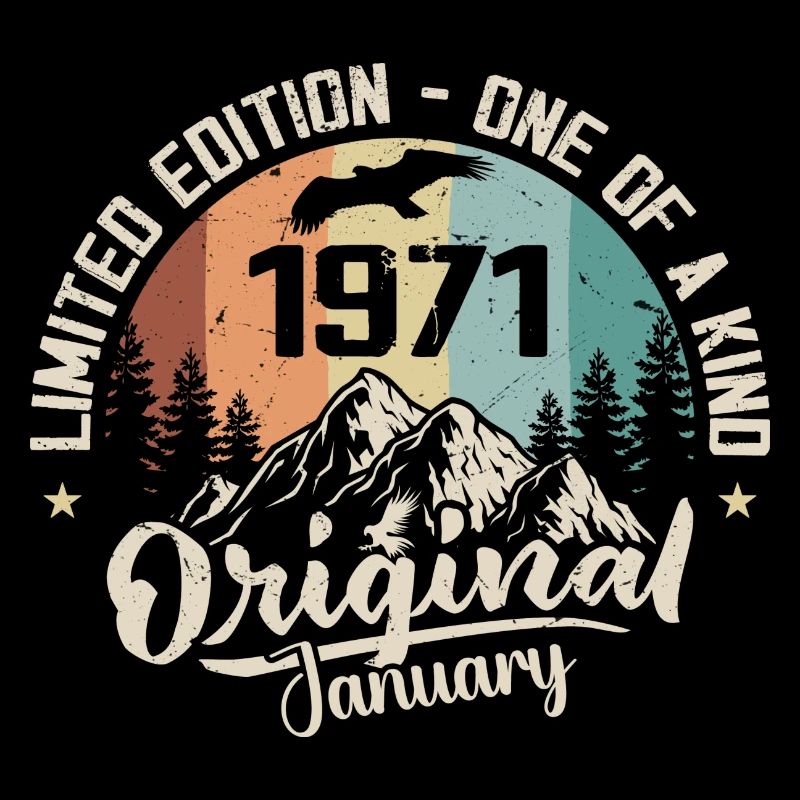 Januar 1971 Originales Geburtstagsgeschenk zum 54. Geburtstag