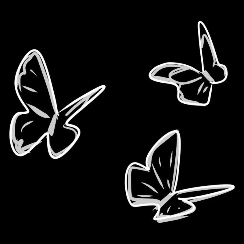 butterflies flying symbol pattern