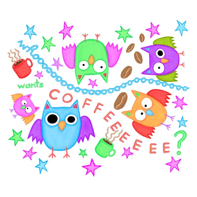 Kaffee Eulen lustig Eule Müde Koffein Büroleben