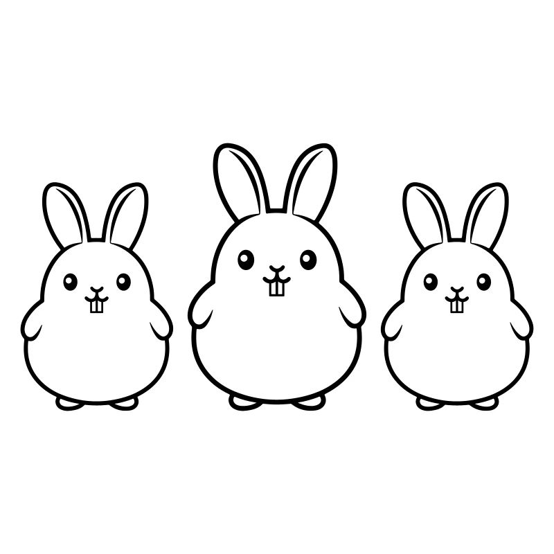 Équipe de lapins Pâques drôle