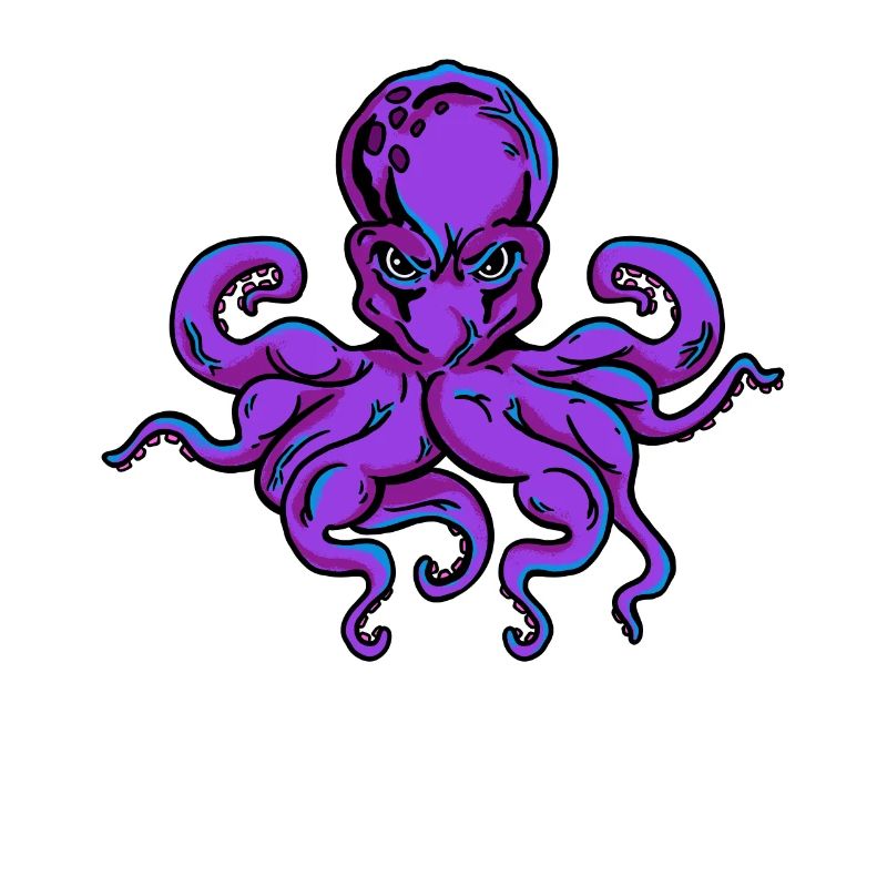 Muskulöse Krake - lustiges Eignungs-Devilfish-Tier