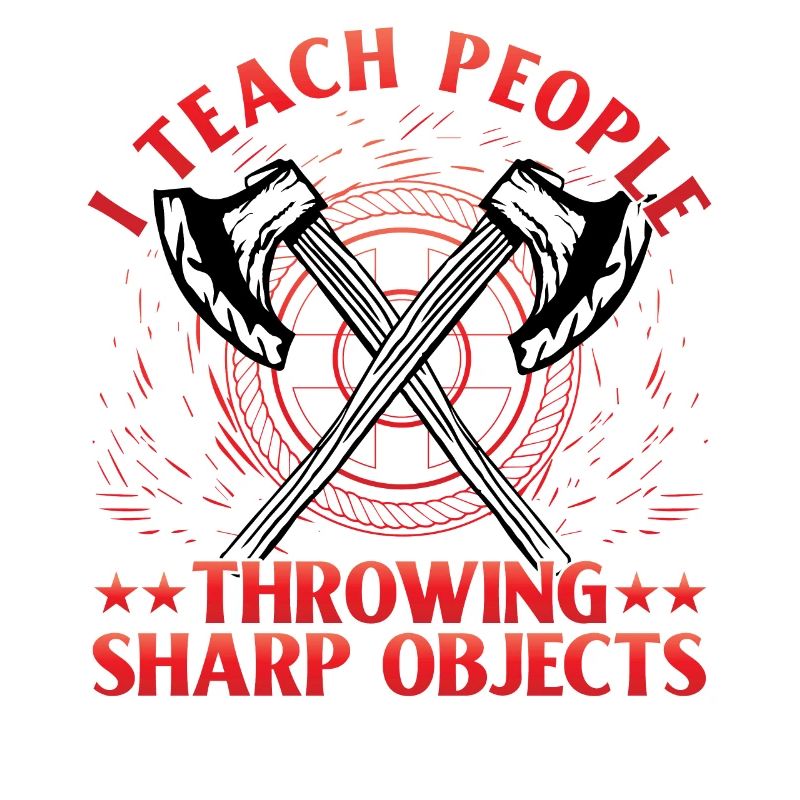 I teach people throwing Sharp Objects Axe Throwing