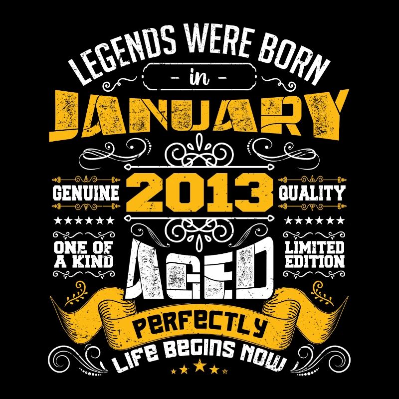 Legends were born in January 2013
