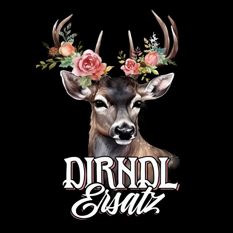 Dirndl Replacement Deer Deer Antler Roses