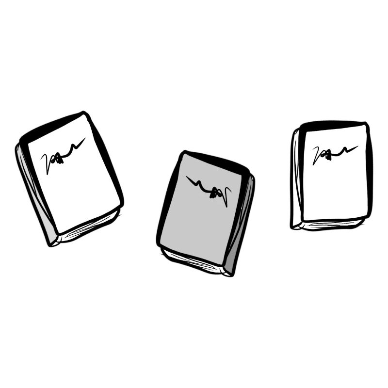 three books pattern reading cartoon