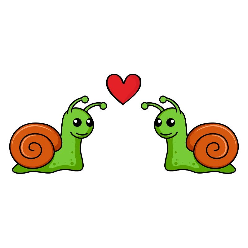 Escargot Comic Couple amour