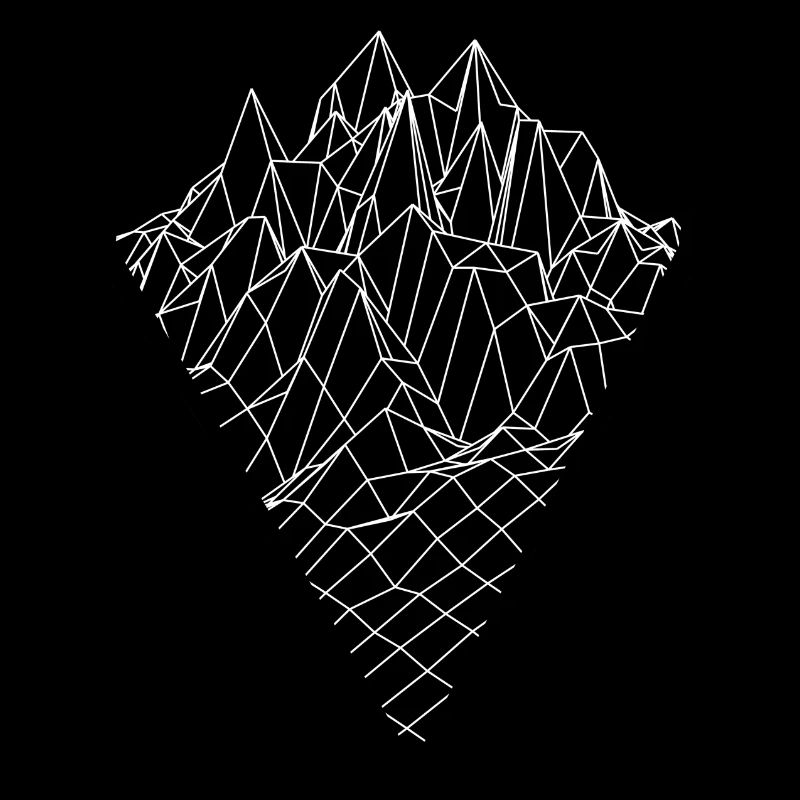 Berg Graphik Vector Sketch Style