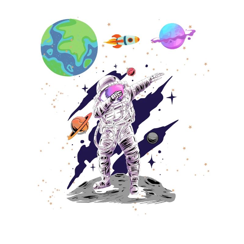 Dabbing Astronaut Space Planets Astronomy