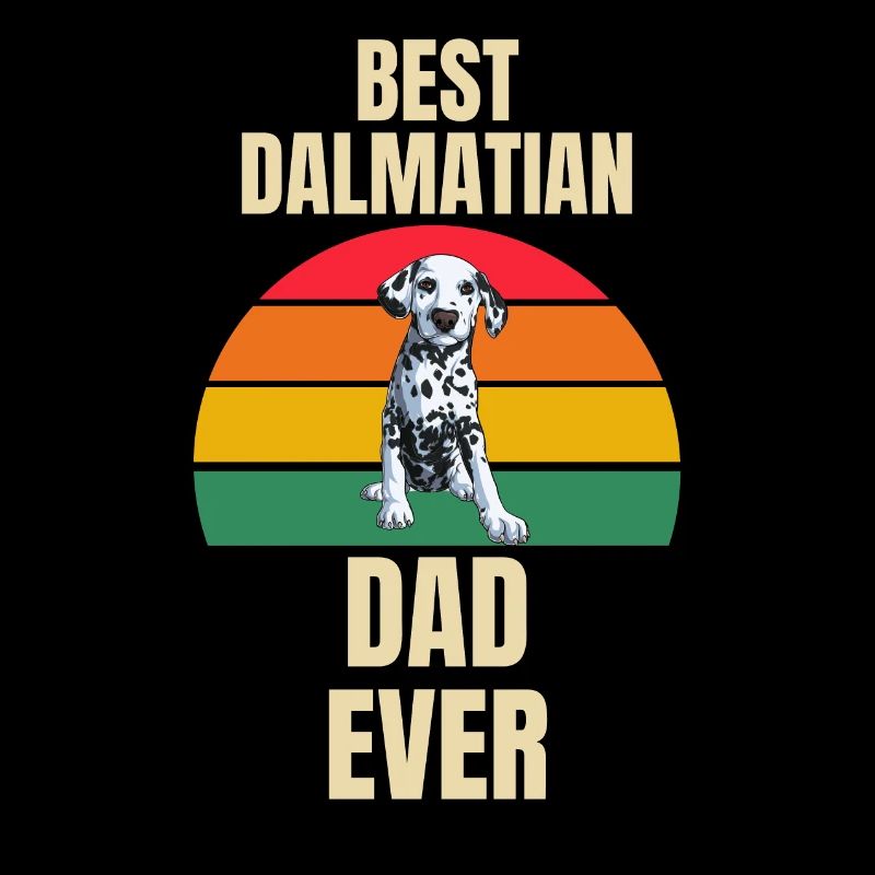 Bester Dalmatiner Papa Retro Hunde Dalmatiner