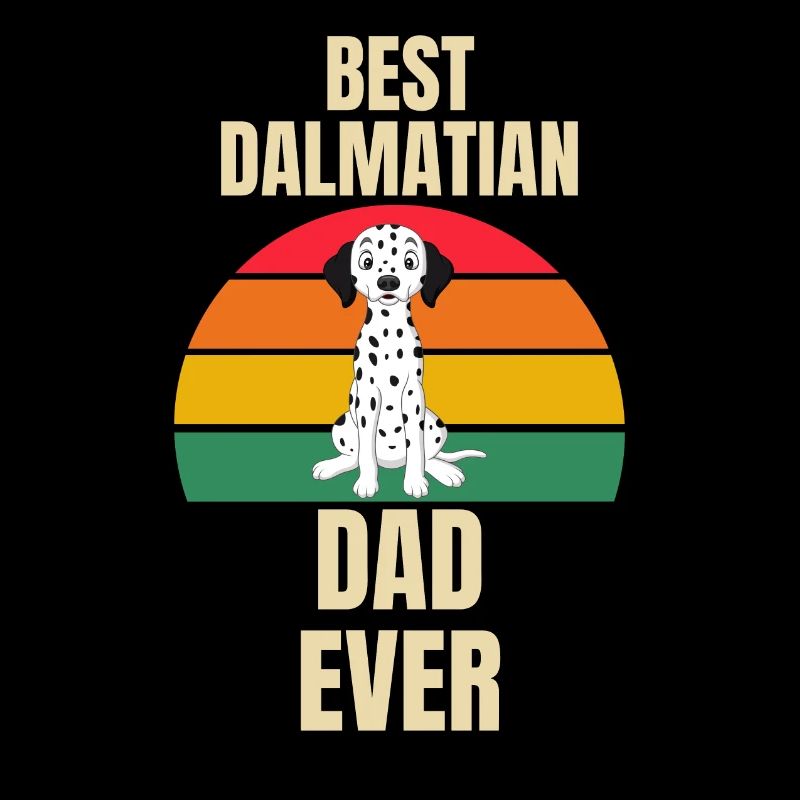 Retro Bester Hunde Papa Dalmatiner