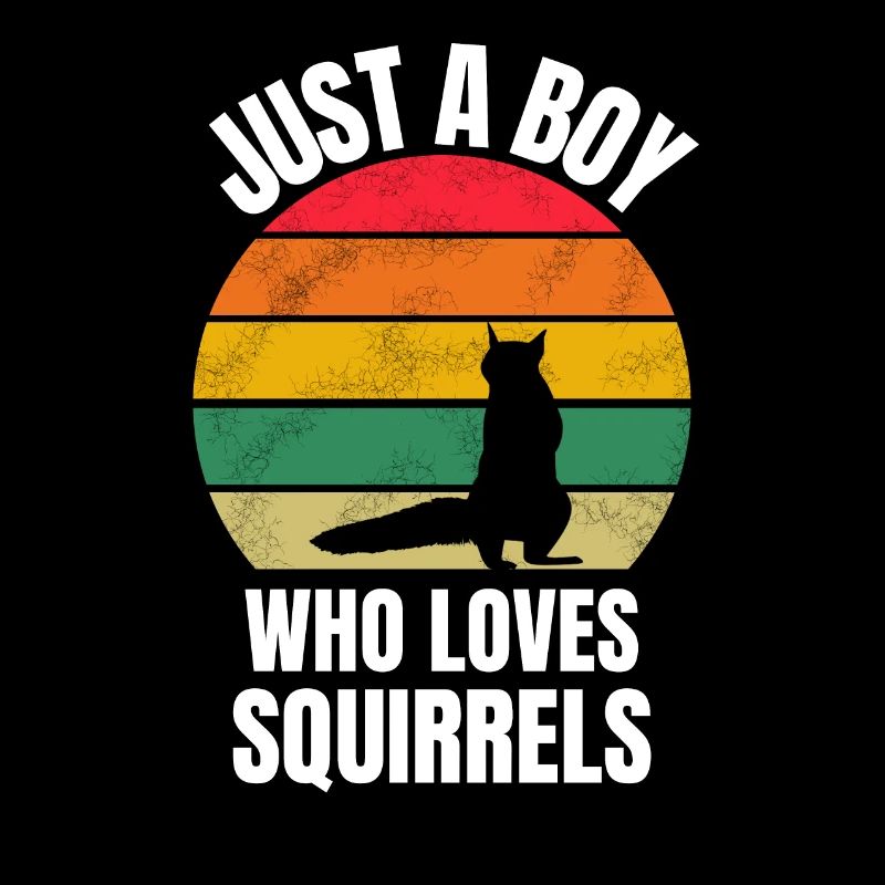 Waldbewohner Junge Geschenk Retro Eichhörnchen