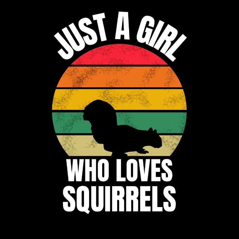 Wald Tier Waldbewohner Mädchen Retro Eichhörnchen